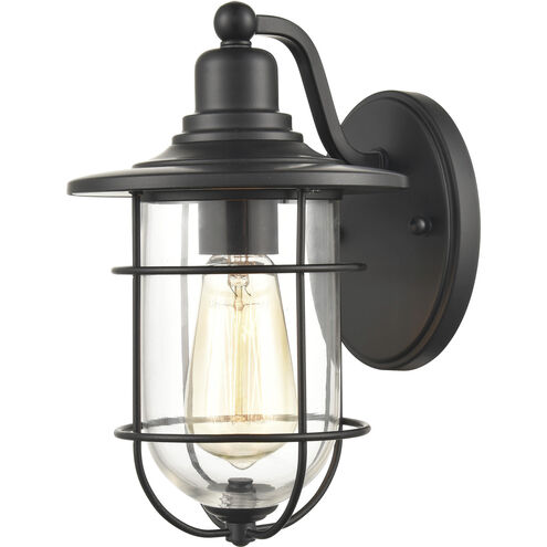 Milltown 1 Light 10.75 inch Powder Coated Black Outdoor Wall Sconce