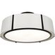 Fulton 6 Light 24 inch Black Semi Flush Ceiling Light