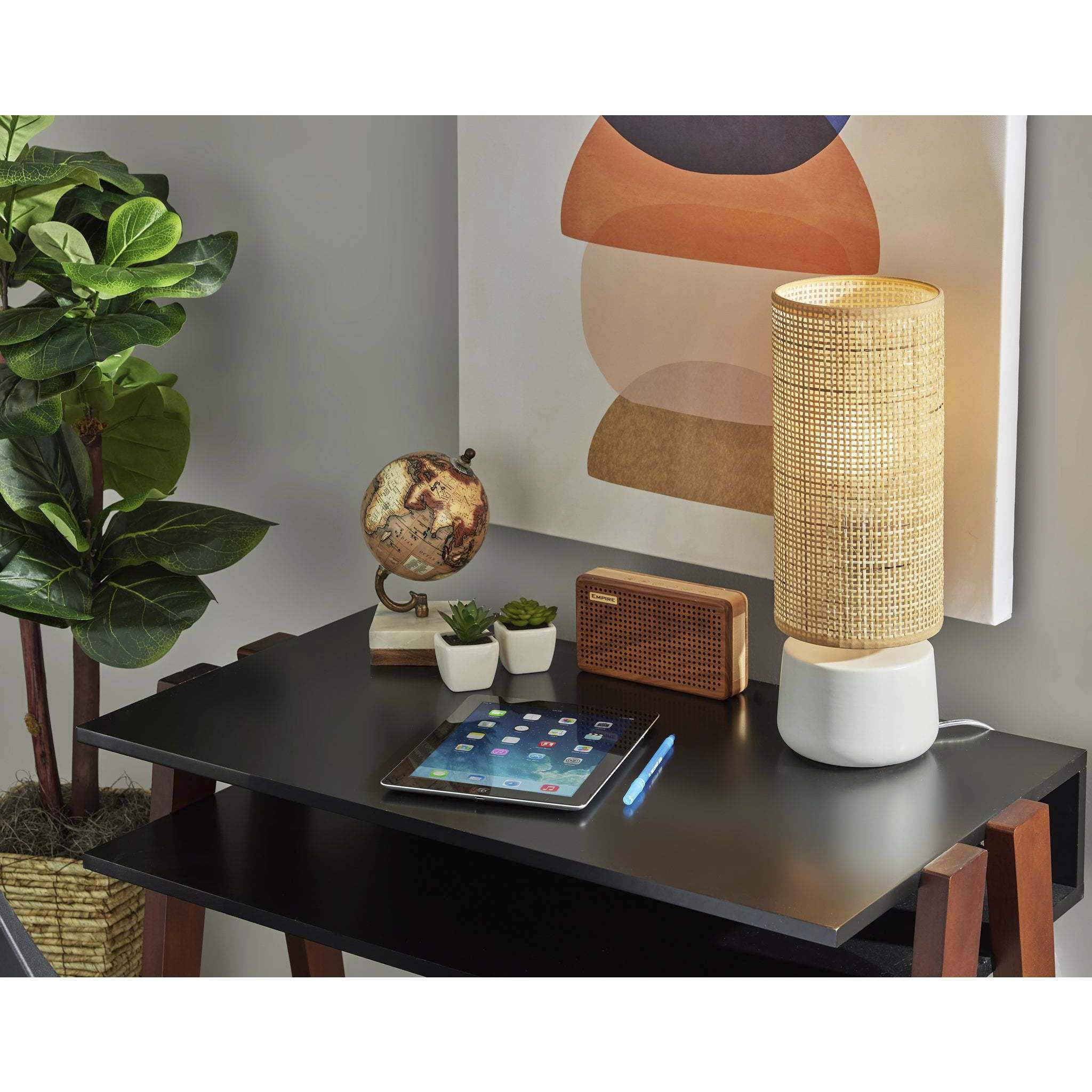 Sheffield 16 inch 40.00 watt White Table Lantern Portable Light