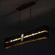 Dos 6 Light 4 inch Rustic Gold and Brushed Gold Linear Pendant Ceiling Light