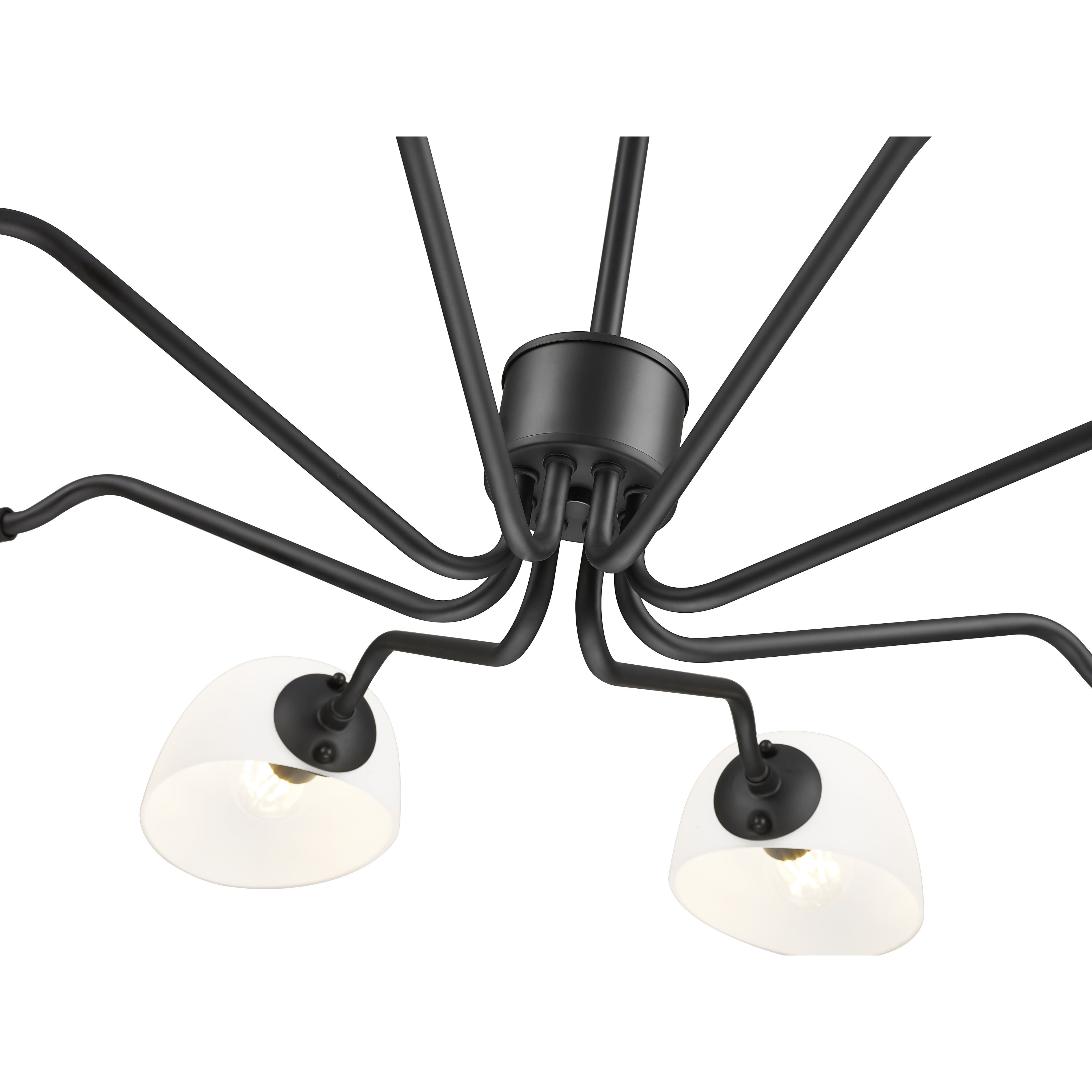 Breton 8 Light 46 inch Matte Black Chandelier Ceiling Light