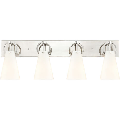 Gabby 4 Light 32 inch Polished Nickel Vanity Light Wall Light