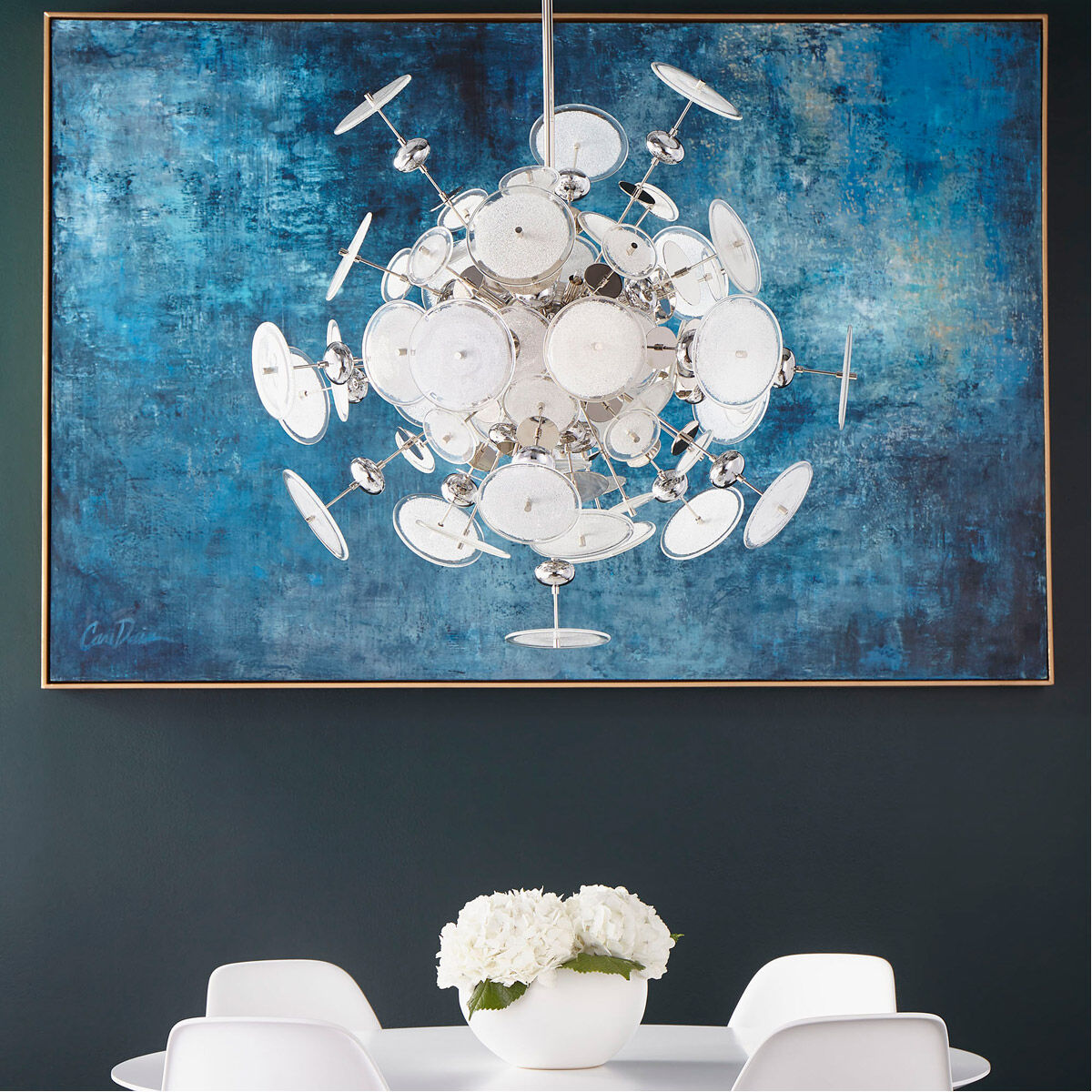 Avi 10 Light 25.25 inch Polished Nickel Pendant Ceiling Light