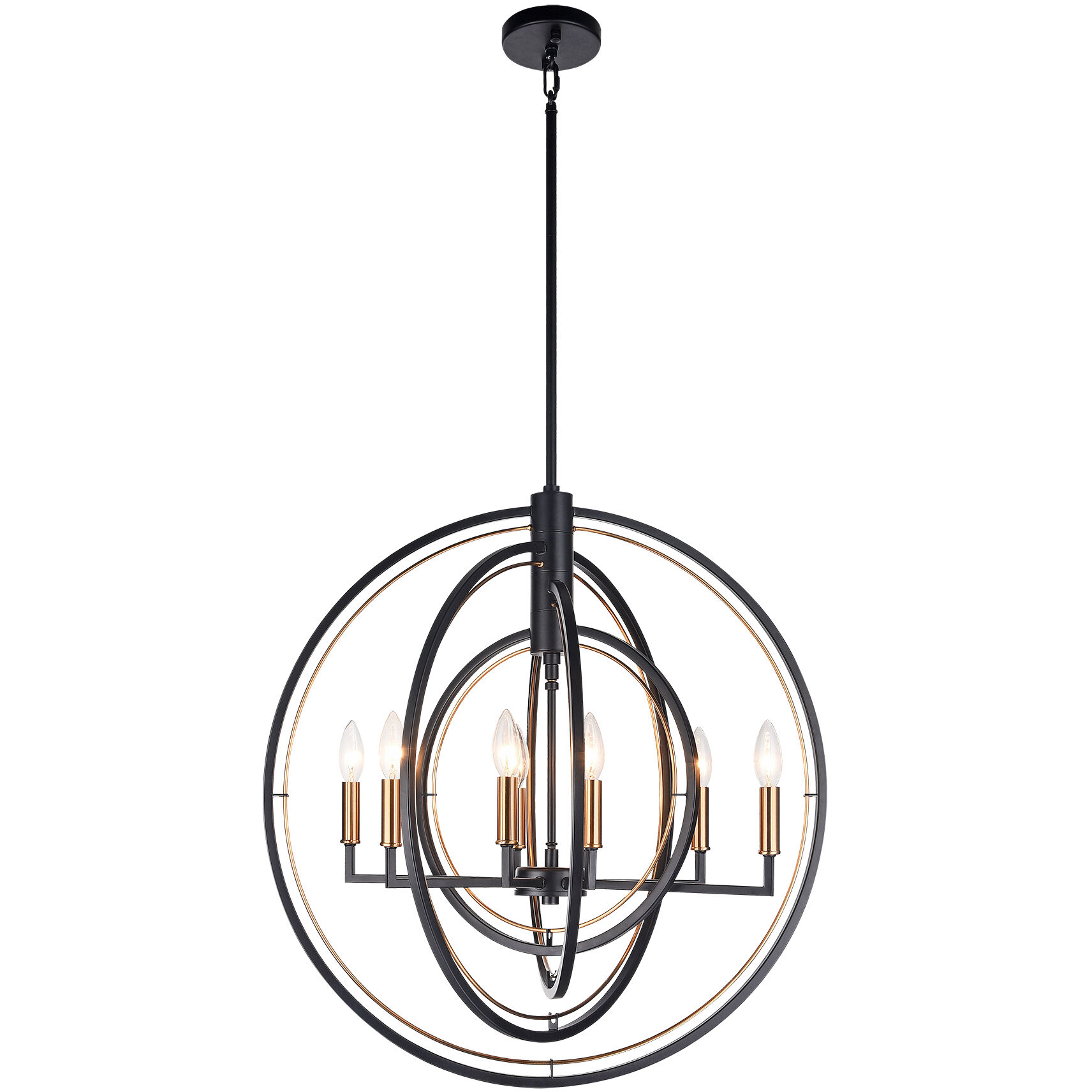 Odyssey 8 Light 25.75 inch Black Pendant Ceiling Light