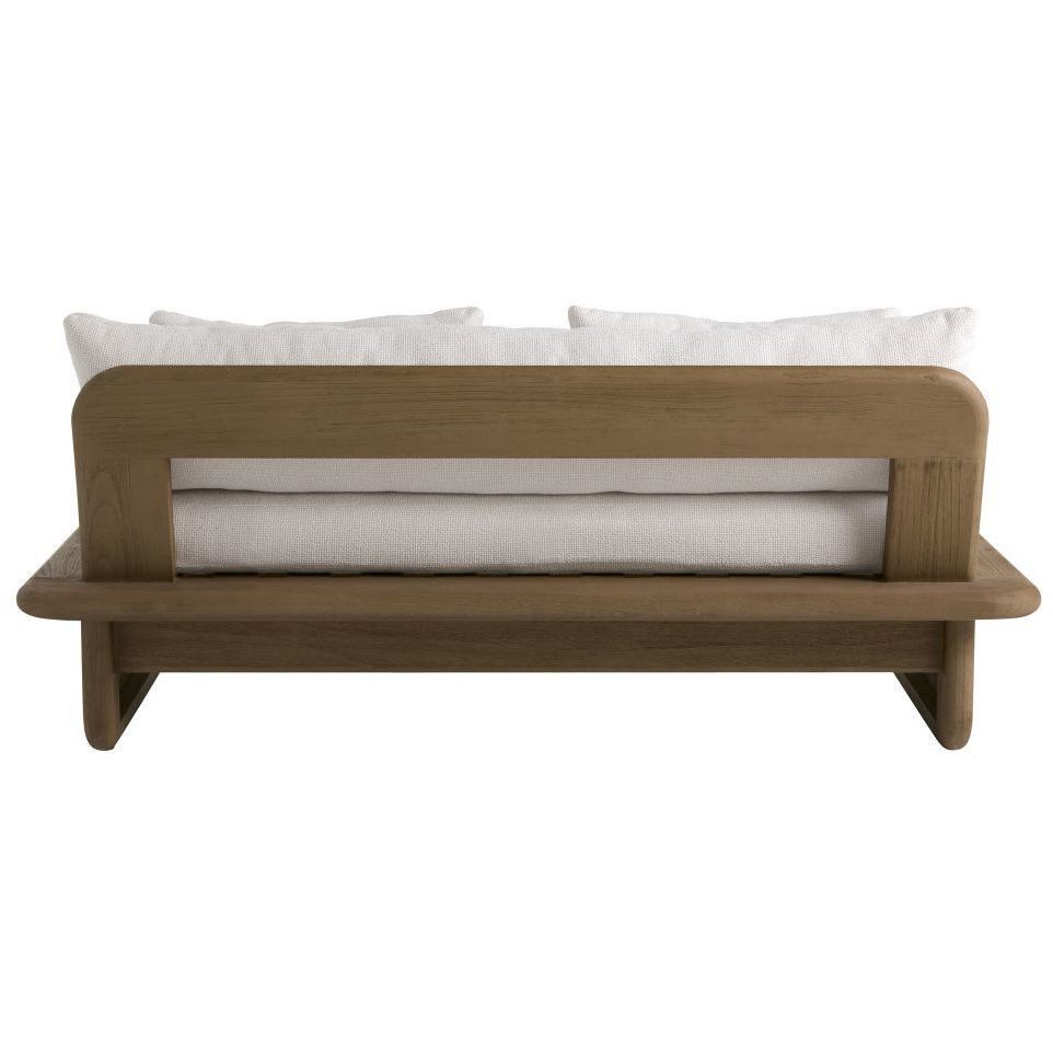 Fargo Shale and Weathered Teak Outdoor Settee