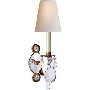 Thomas O'Brien Yves 1 Light 5 inch Gilded Iron and Crystal Single Arm Sconce Wall Light