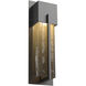 Outdoor Square Motif 1 Light 16 inch Statuary Bronze Outdoor Sconce in GU10 Halogen, Bronze Granite, Short Square