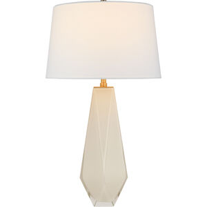 Chapman & Myers Gemma 29 inch 15 watt White Glass Table Lamp Portable Light, Medium