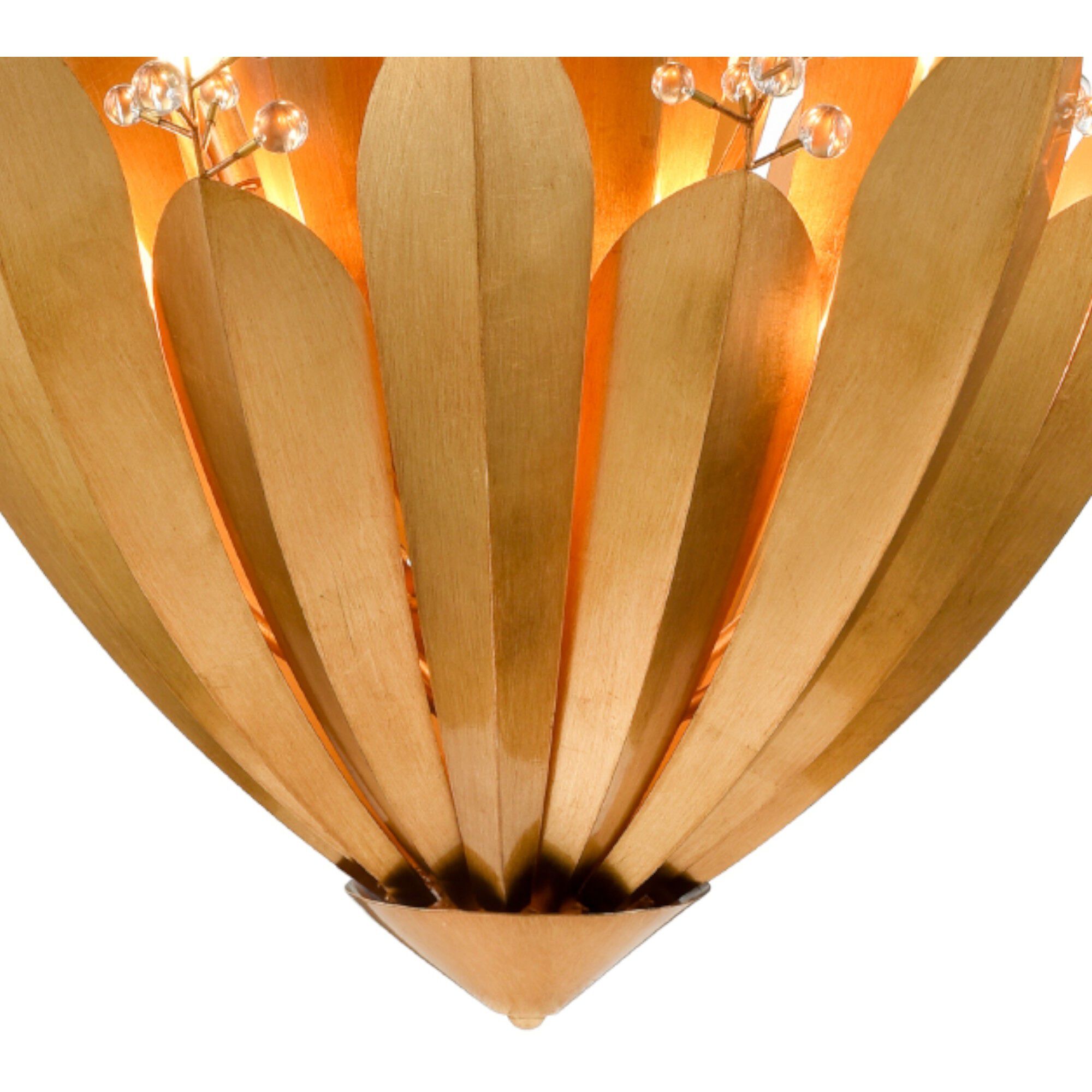 Callista 16 Light 30 inch Antique Gold Leaf Chandelier Ceiling Light