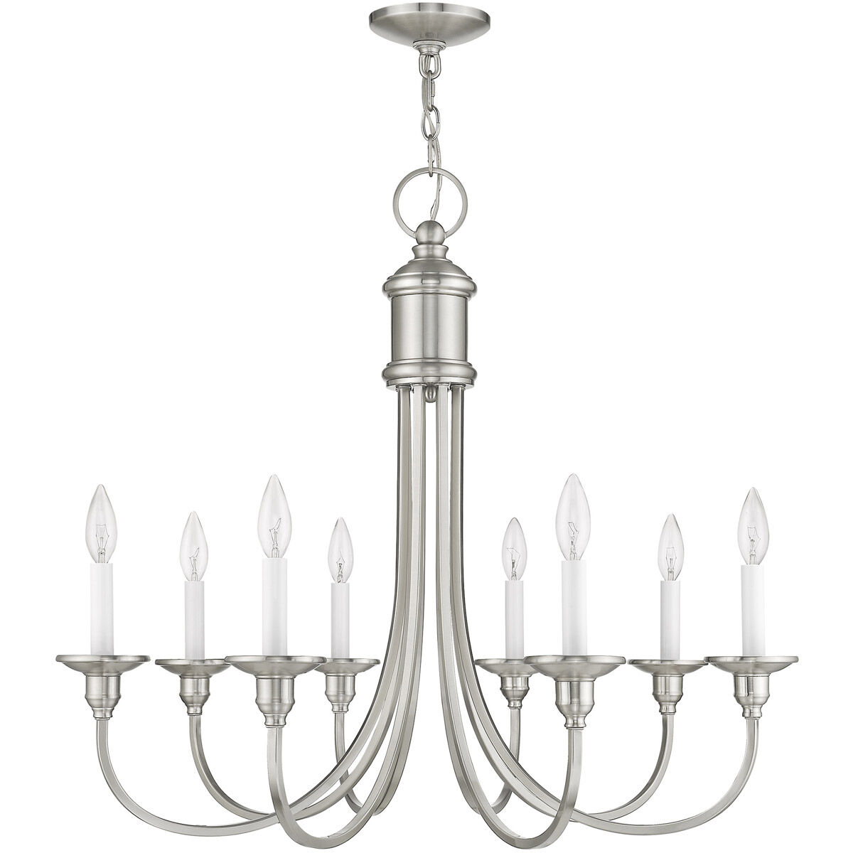 Cranford 8 Light 30 inch Brushed Nickel Chandelier Ceiling Light