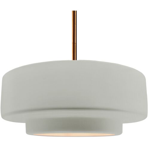 Radiance 1 Light 16.25 inch Brushed Brass and Bisque Pendant Ceiling Light