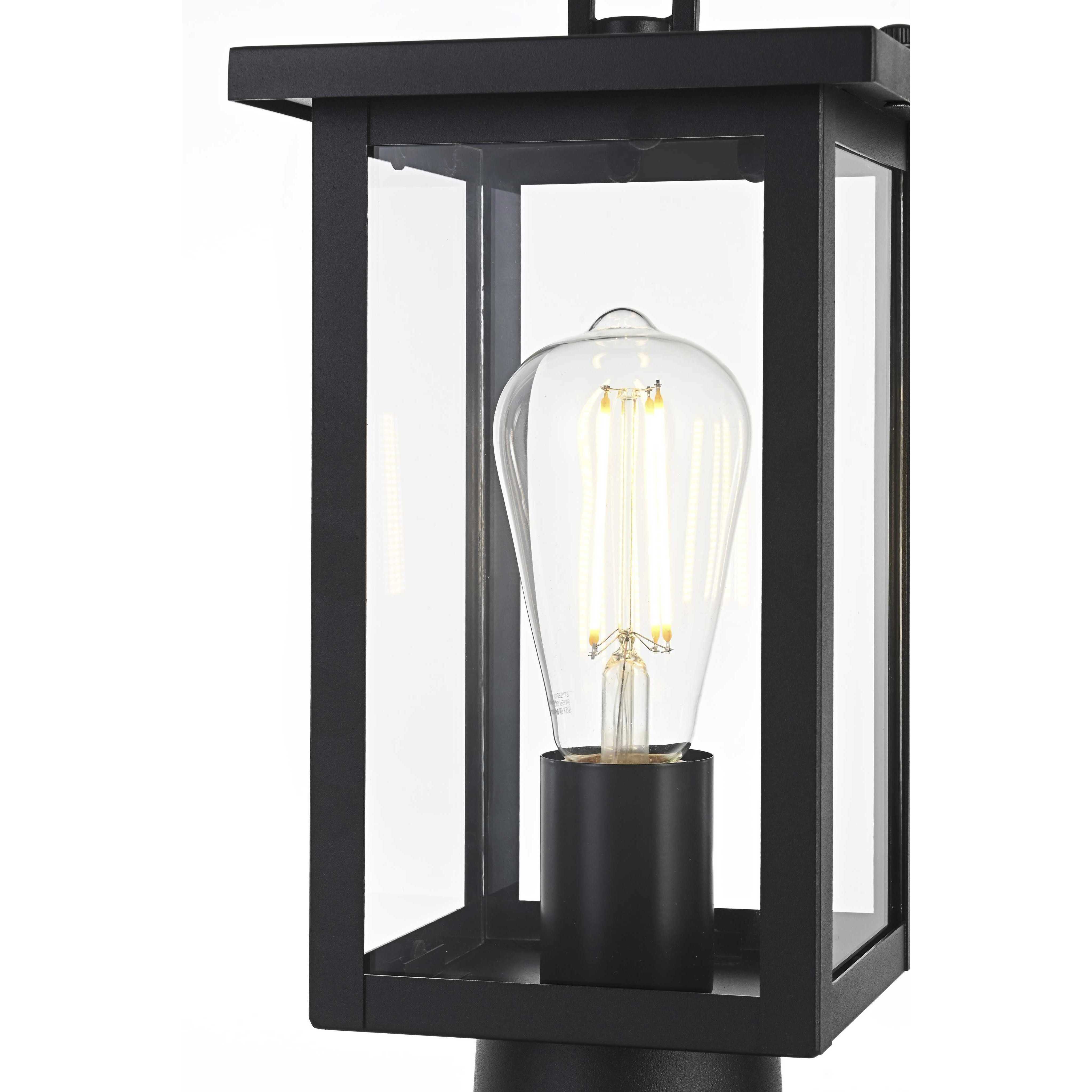 Venango 1 Light 16 inch Black Outdoor Post Light