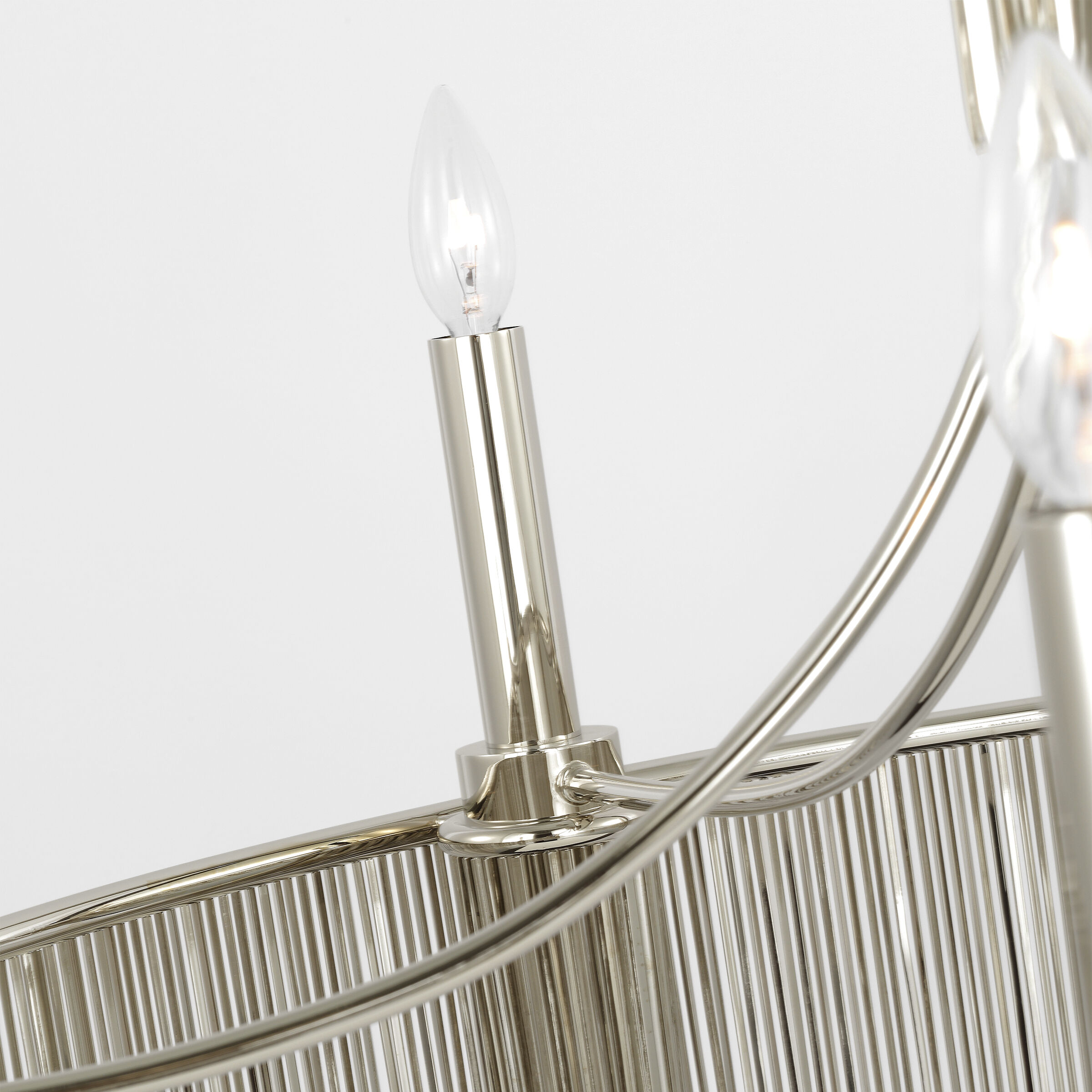 Fisher Weisman Sutton LED 34.25 inch Polished Nickel Chandelier Ceiling Light