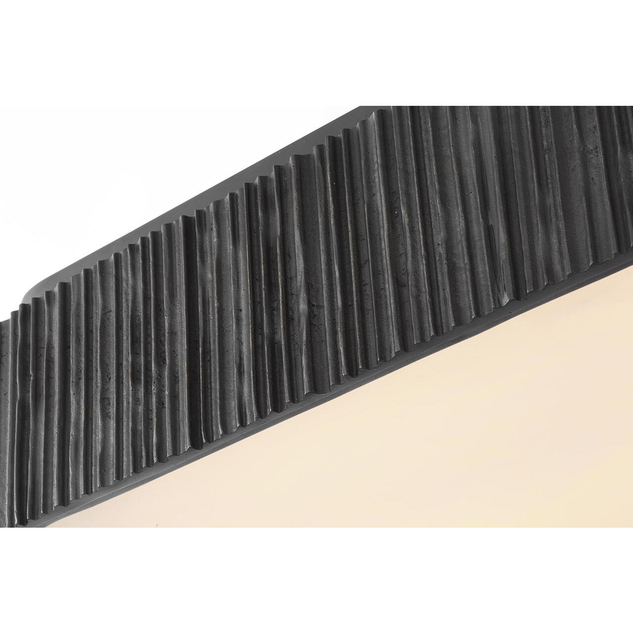 Anne-Marie Barton Fumar LED 21 inch Ridged Carbon Asymmetrical Flush Mount Ceiling Light