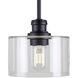 Zane 1 Light 7 inch Black Pendant Ceiling Light