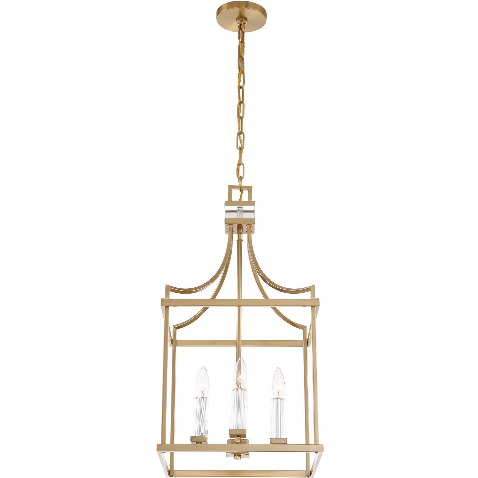 Montreal 4 Light 13.88 inch Warm Brass Pendant Ceiling Light