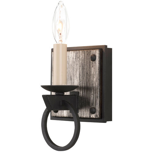 Laramie 1 Light 5 inch Black Iron Vanity Light Wall Light