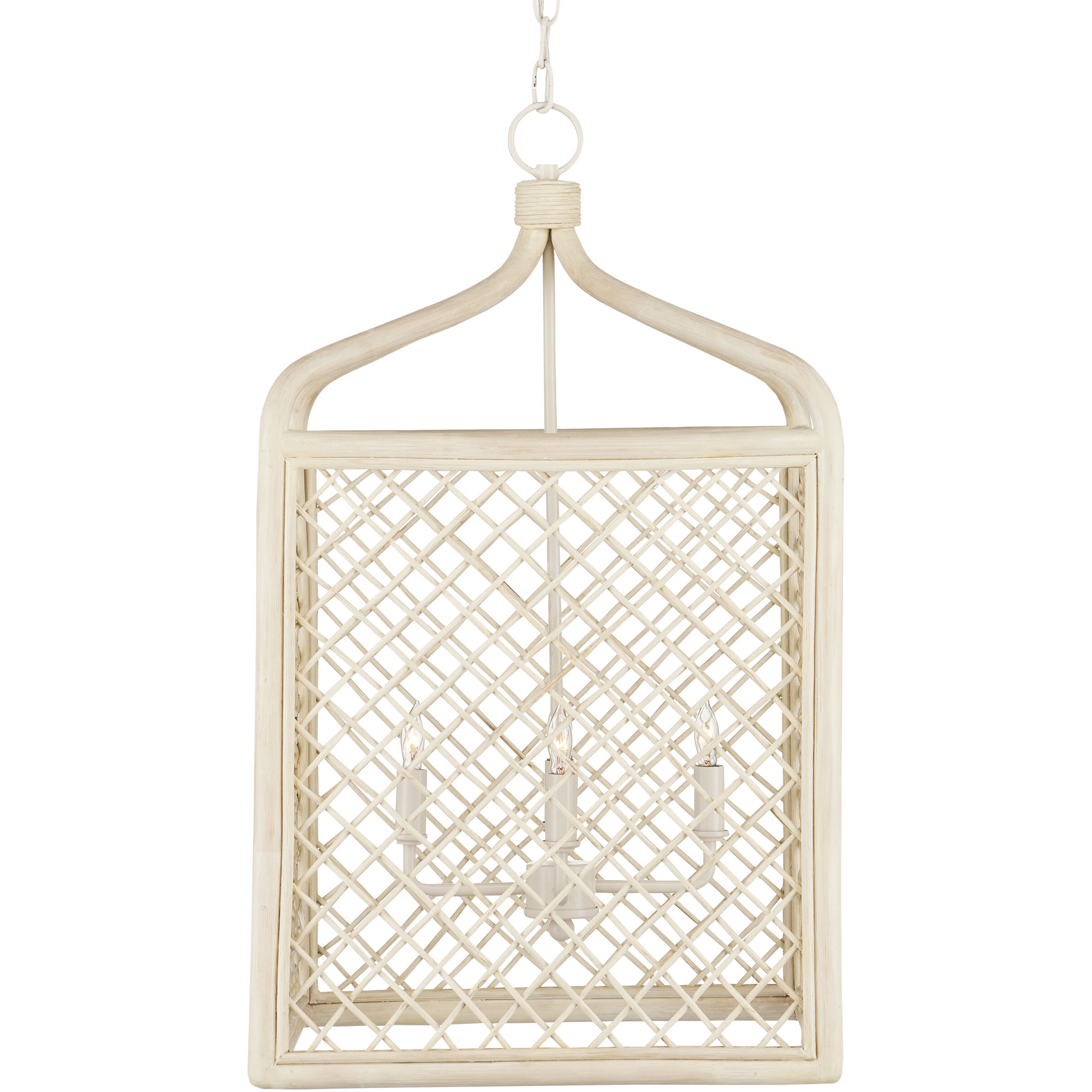 Wanstead 4 Light 16 inch Bleached Natural and Vanilla Lantern Chandelier Ceiling Light