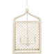 Wanstead 4 Light 16 inch Bleached Natural and Vanilla Lantern Chandelier Ceiling Light
