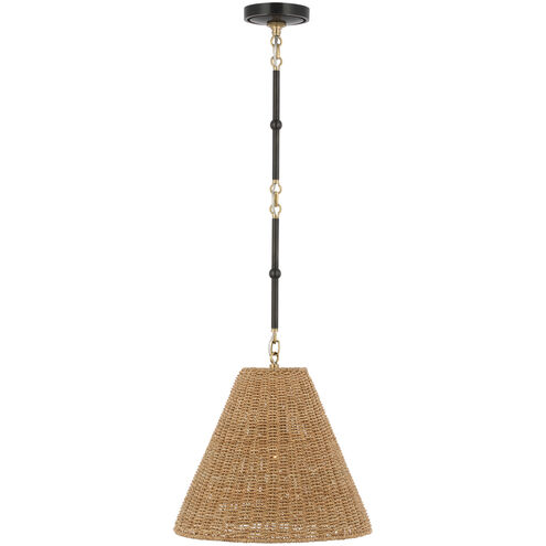 Thomas O'Brien Goodman 1 Light 15 inch Bronze and Hand-Rubbed Antique Brass Hanging Shade Ceiling Light in Toast, Small