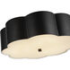 Alora Mood Blossom 3 Light 14.13 inch Matte Black Flush Mount Ceiling Light