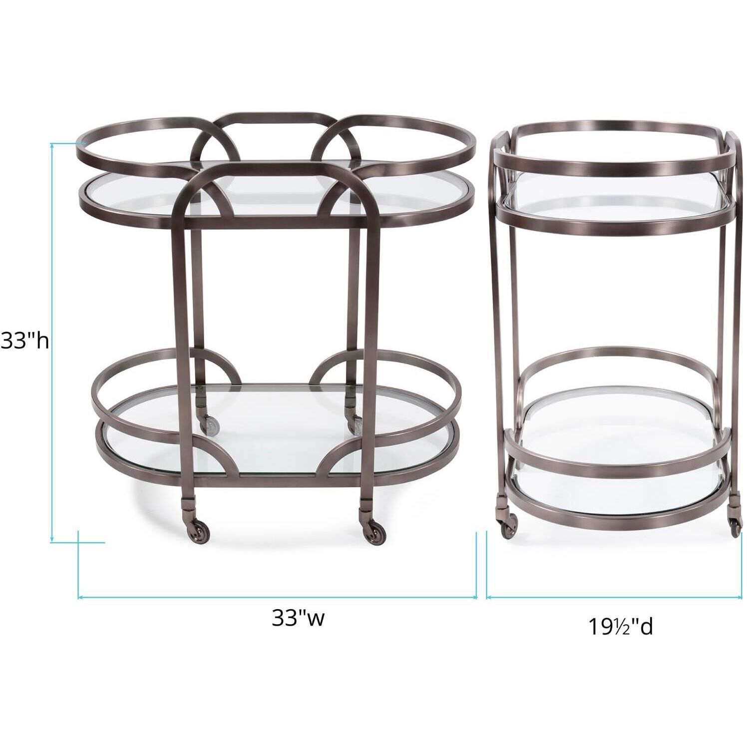 Carter Black Nickel Bar Cart