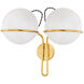 Hingham 2 Light 20.25 inch Aged Brass Wall Sconce Wall Light