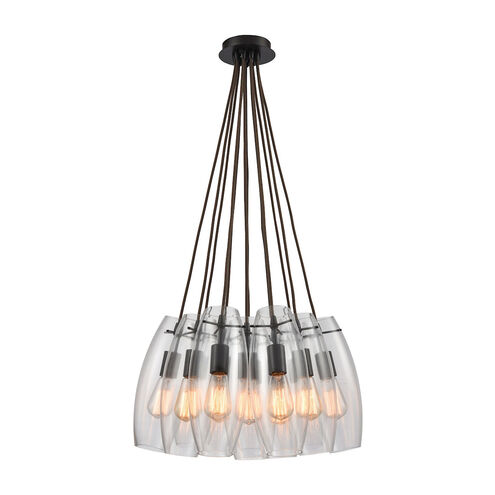 Graham Pl 12 Light 20 inch Oil Rubbed Bronze Multi Pendant Ceiling Light