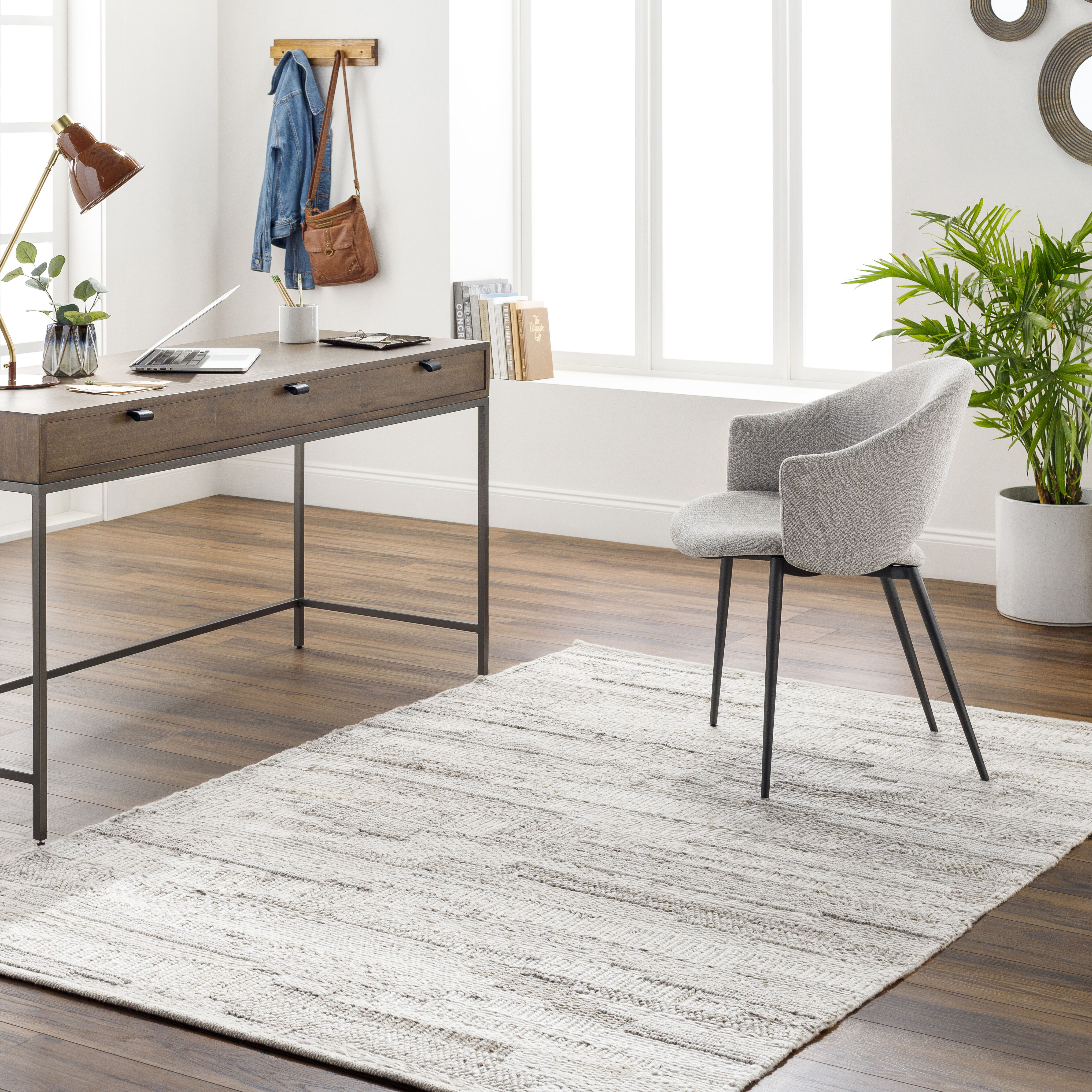 Floria 120 X 96 inch Ivory Rug, Rectangle