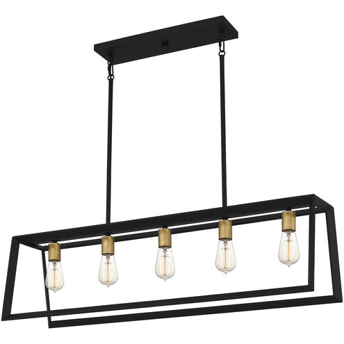 Tilly 5 Light 38 inch Matte Black Island Light Ceiling Light