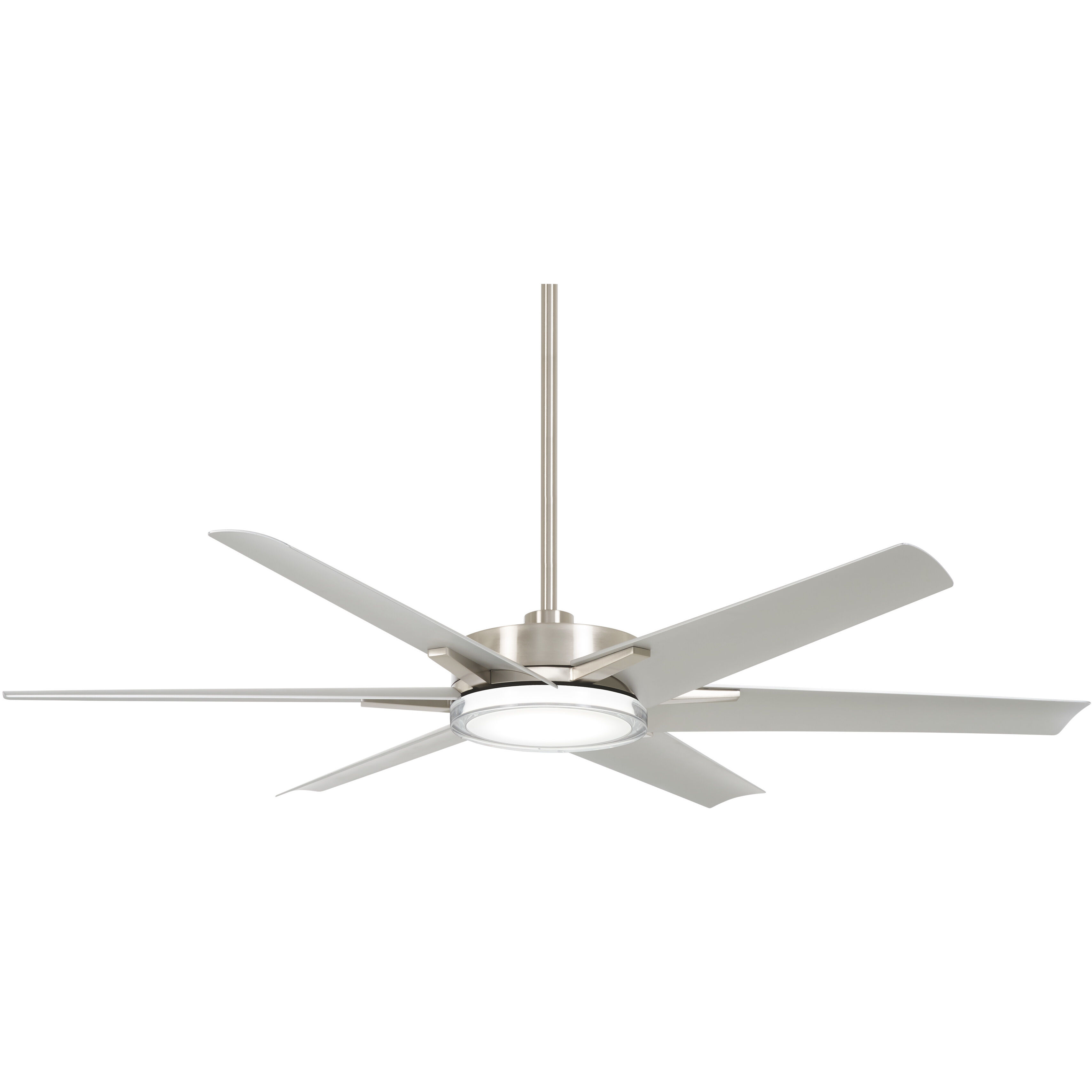 Deco 65 inch Brushed Nickel Wet with Silver Blades Ceiling Fan, Outdoor