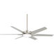 Deco 65 inch Brushed Nickel Wet with Silver Blades Ceiling Fan, Outdoor