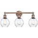 Waverly 3 Light 24 inch Antique Copper and Clear Bath Vanity Light Wall Light