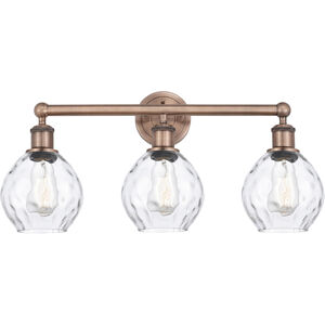 Waverly 3 Light 24 inch Antique Copper and Clear Bath Vanity Light Wall Light