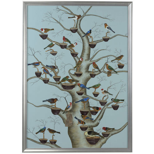 Aviary Blue Watercolor Artwork