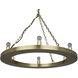 Ciro 6 Light 35 inch Antique Brass Chandelier Ceiling Light