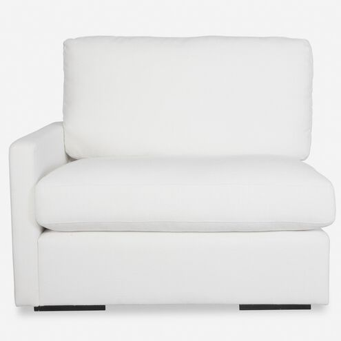 Refuge Arctic White Polyester Sofa, Left Arm Facing