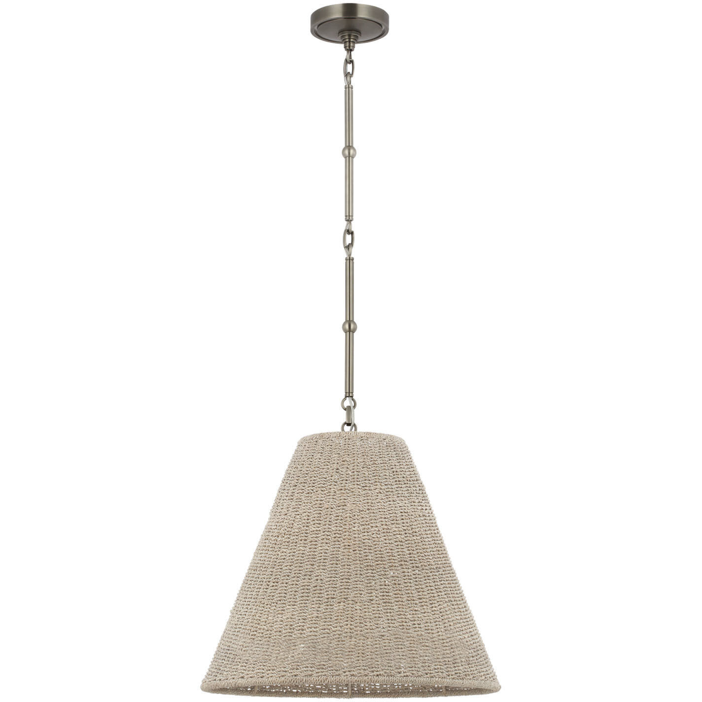 Thomas O'Brien Goodman 1 Light 18 inch Antique Nickel Hanging Shade Ceiling Light, Medium