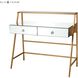 Peerage 44 X 20 inch Gold Leaf with Clear Console Table
