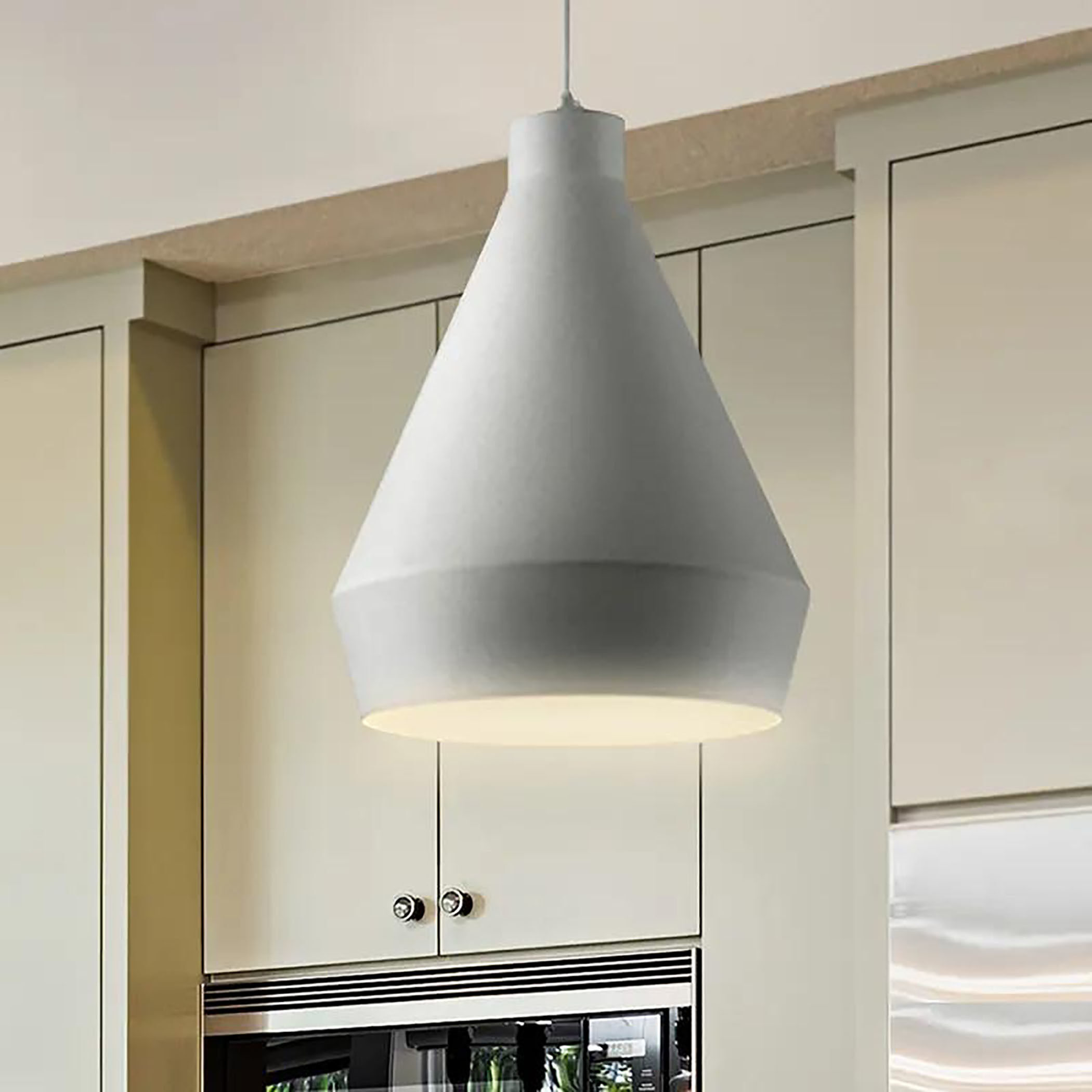 Koma 1 Light 9 inch Bright Satin Aluminum Pendant Ceiling Light in Medium