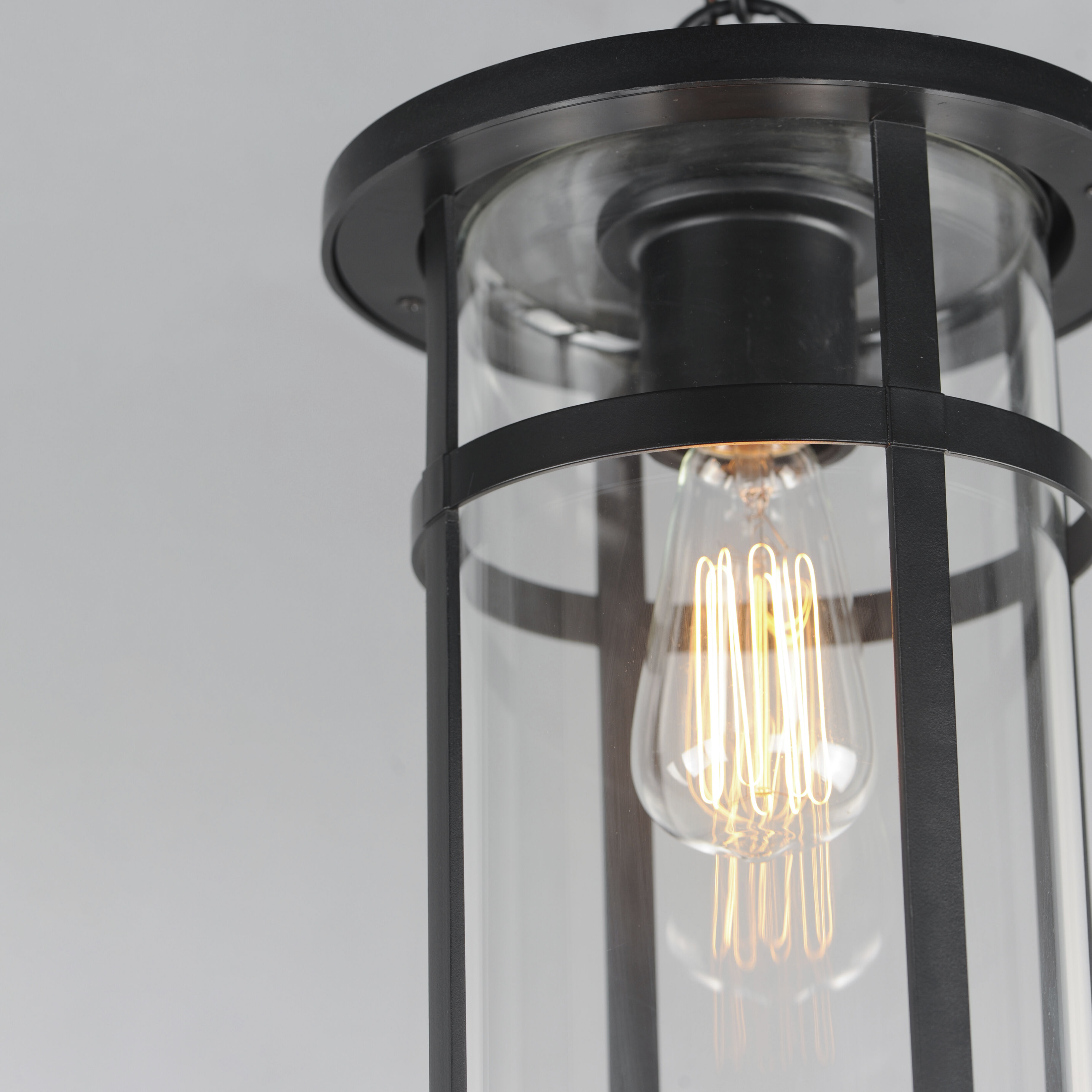 Clyde Vivex 1 Light 9 inch Black Outdoor Pendant