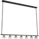 Aragon 7 Light 56 inch Matte Black Linear Chandelier Ceiling Light