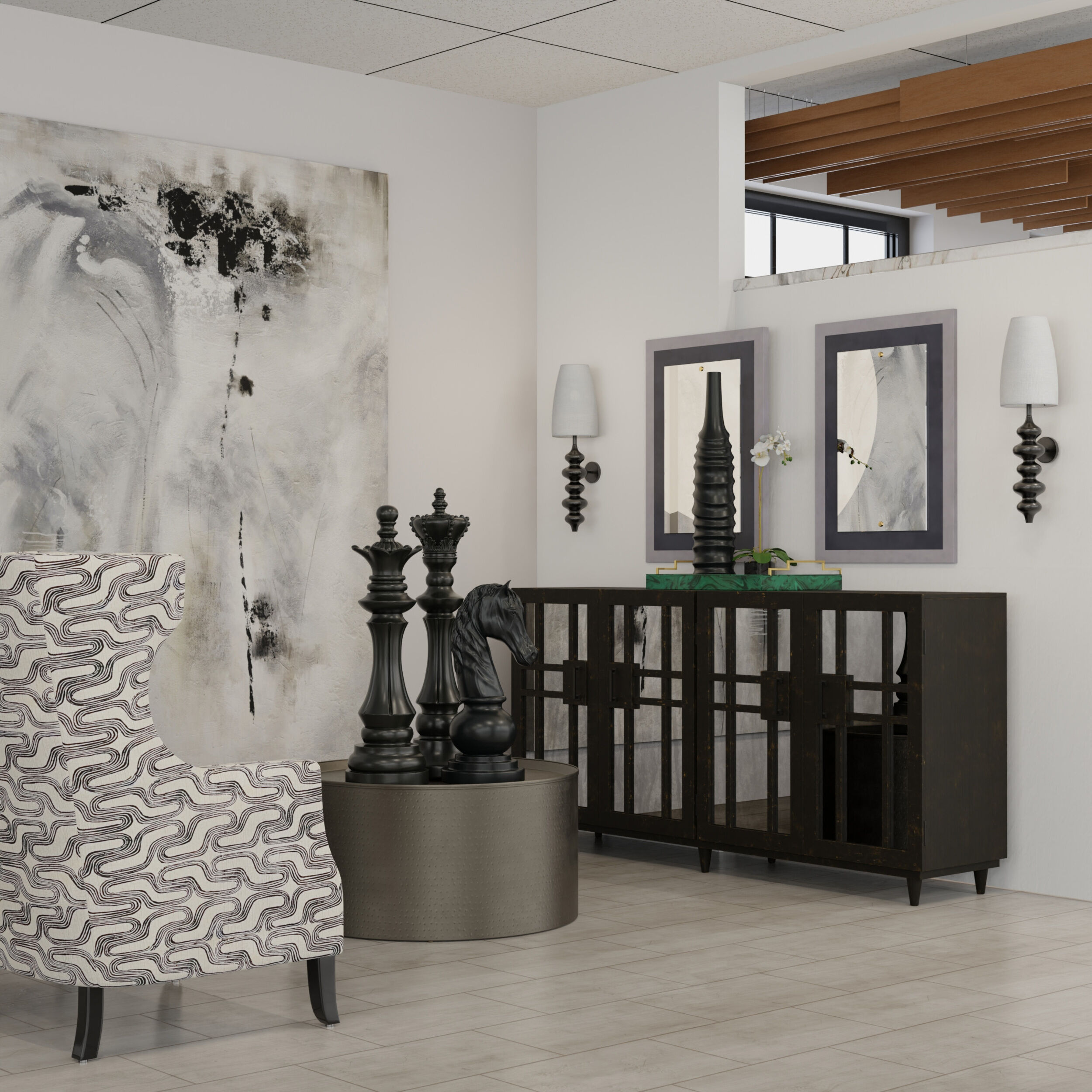 Rourke 80 X 18 inch Matte Black Sideboard