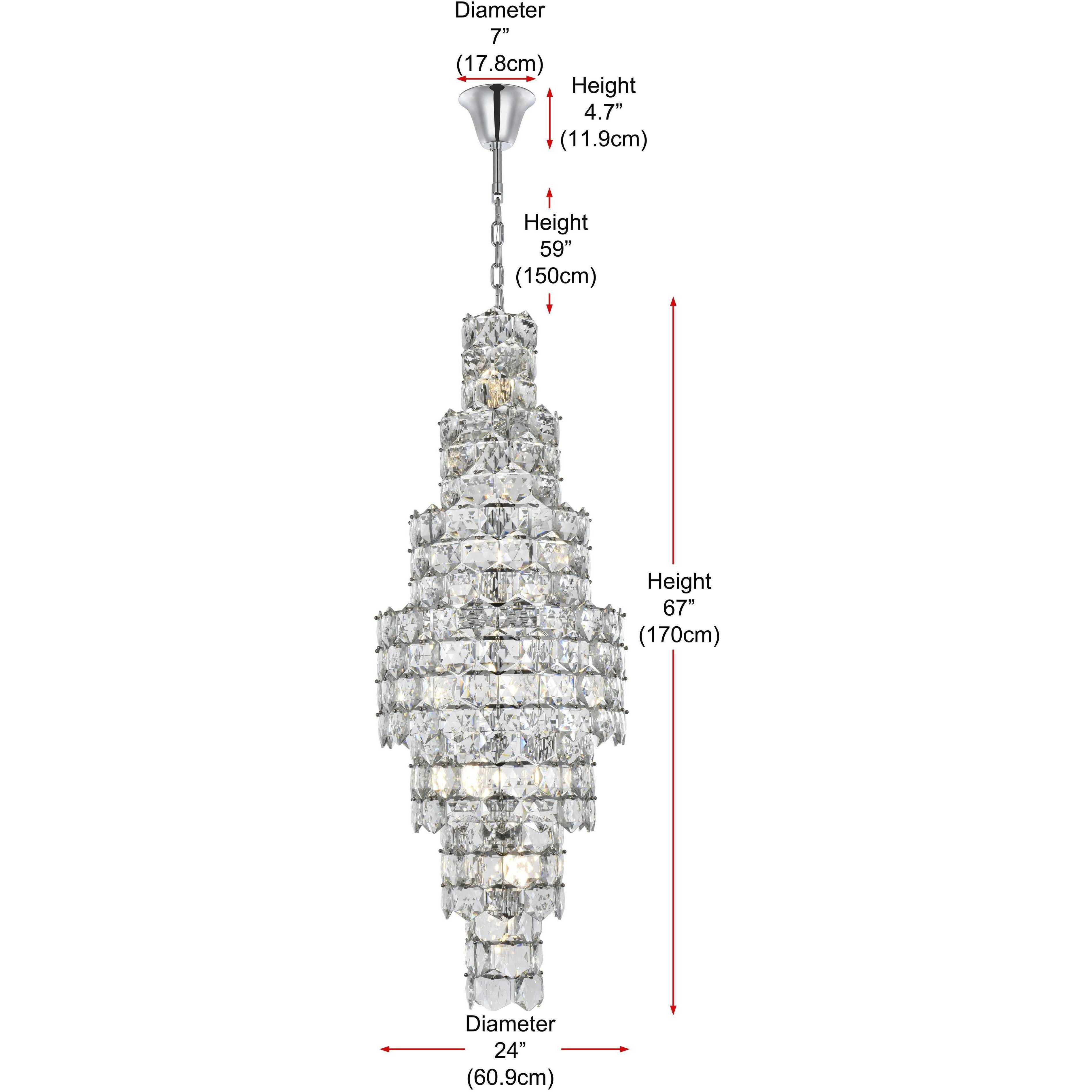 Adaline 26 Light 24 inch Chrome Chandelier Ceiling Light