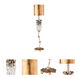 Venetian 30 inch Hand-Painted Beige Patina Table Lamp Portable Light, Flambeau