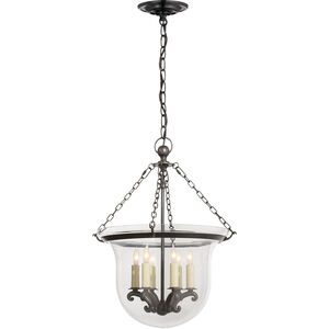 Chapman & Myers Country Bell Jar 6 Light 15.5 inch Bronze Lantern Pendant Ceiling Light, Medium