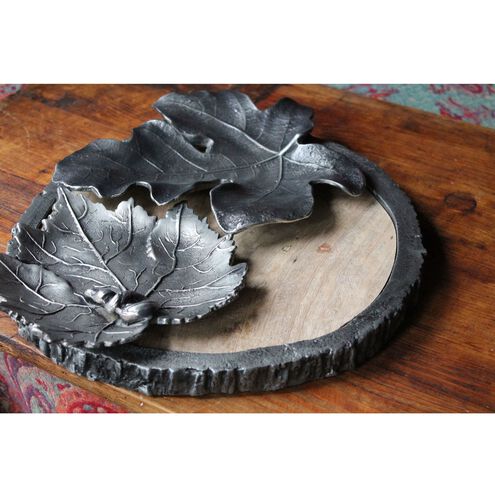 Grape Leaf Antique Silver Tray