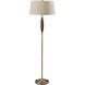 Pinn 59.25 inch 150.00 watt Antique Brass and Walnut Wood Floor Lamp Portable Light 