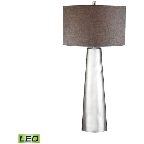 Tapered Cylinder 37.5 inch 9.5 watt Silver Mercury Table Lamp Portable Light in LED