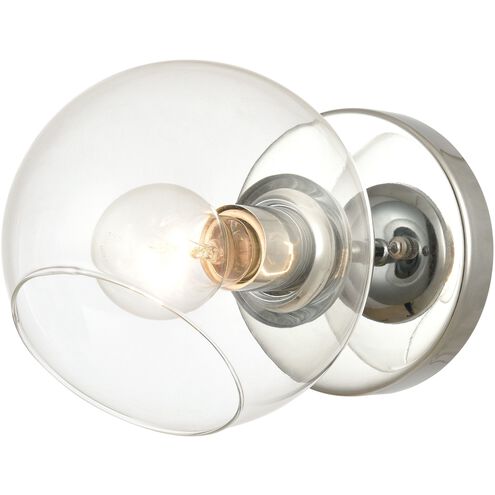 Claro 1 Light 9 inch Polished Chrome Vanity Light Wall Light